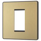 British General Evolve 1-Module Modular Faceplate Satin Brass