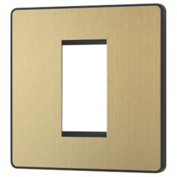 British General Evolve 1-Module Modular Faceplate Satin Brass