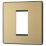 British General Evolve 1-Module Modular Faceplate Satin Brass