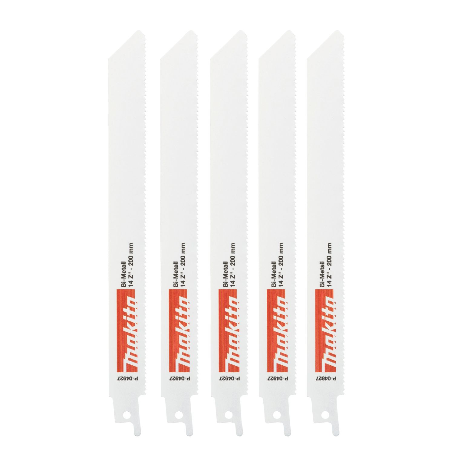 Makita P-04927 Multi-Material Reciprocating Saw Blades 200mm 5 Pack (1095R)