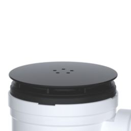 110mm Matt Black Dome Shower Trap Cover