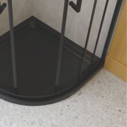 110mm Matt Black Dome Shower Trap Cover