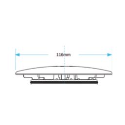 110mm Matt Black Dome Shower Trap Cover