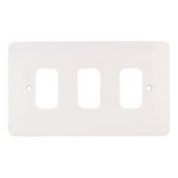 Hager Sollysta WMGP4 4-Module Grid Faceplate White