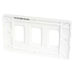 Hager Sollysta WMGP4 4-Module Grid Faceplate White