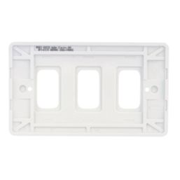 Hager Sollysta WMGP4 4-Module Grid Faceplate White