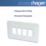 Hager Sollysta WMGP4 4-Module Grid Faceplate White