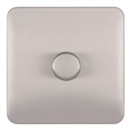 Schneider Electric Lisse Deco 1-Gang 2-Way  Dimmer  Brushed Stainless Steel