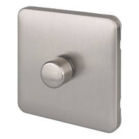 Schneider Electric Lisse Deco 1-Gang 2-Way  Dimmer  Brushed Stainless Steel