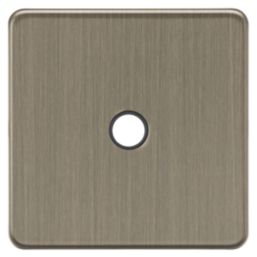 Knightsbridge Screwless 20A Unswitched Flex Outlet  Antique Brass