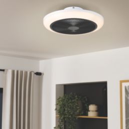 Eglo Sayulita 1 LED 460mm Ceiling Fan White/Black 5.2W 3280lm