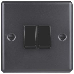 British General  20A 16AX 2-Gang 2-Way Metal Clad Light Switch