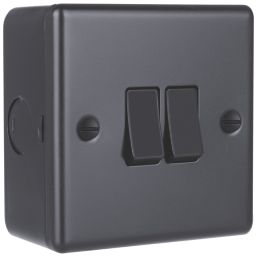 British General  20A 16AX 2-Gang 2-Way Metal Clad Light Switch