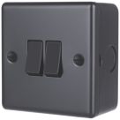 British General  20A 16AX 2-Gang 2-Way Metal Clad Light Switch