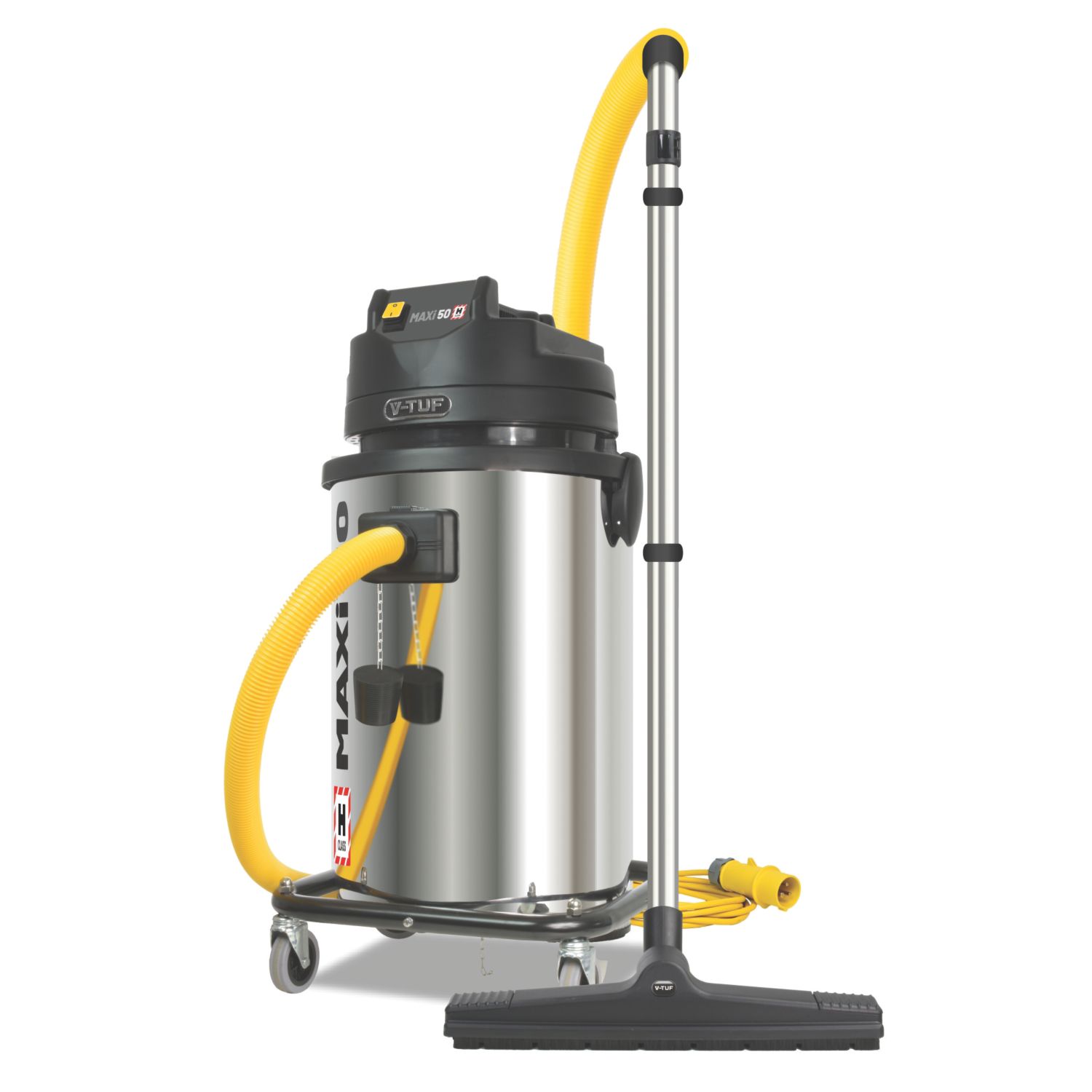 V-Tuf MAXIH110-50L 1750W 50Ltr H Class Industrial Dust Extraction Vacuum Cleaner 110V (109FN)