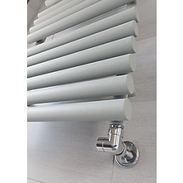 Terma Rolo Towel Designer Towel Rail 1085mm x 520mm Grey / Silver 2111BTU