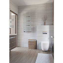 Terma Rolo Towel Designer Towel Rail 1085mm x 520mm Grey / Silver 2111BTU