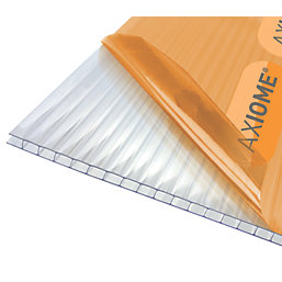 Axiome Twinwall Polycarbonate Roofing Sheet Clear 690mm x 4mm x 3000mm