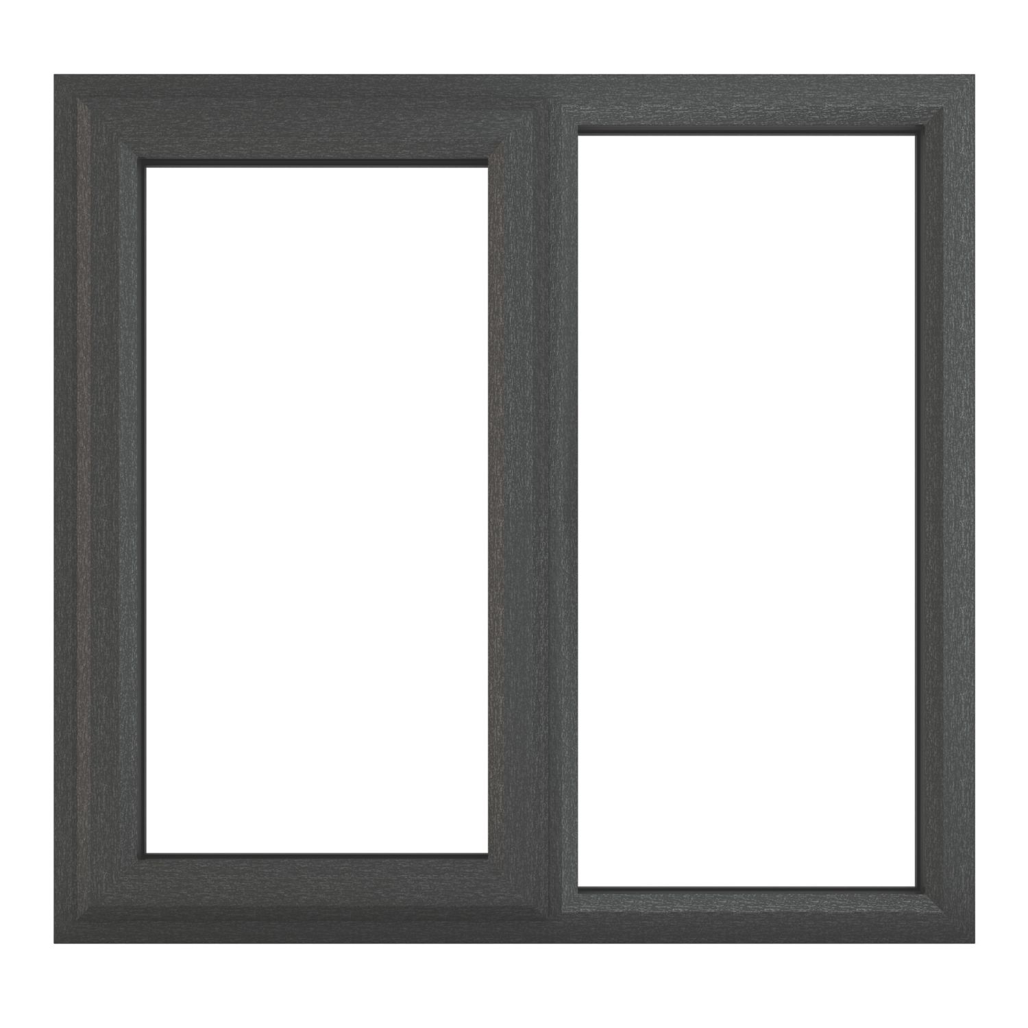 Crystal Left-Hand Opening Clear Double-Glazed Casement Anthracite on White uPVC Window 1190mm x 1040mm (109JK)
