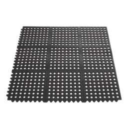 Essentials  Floor Mat Black 914mm x 914mm x 12mm 4 Pack