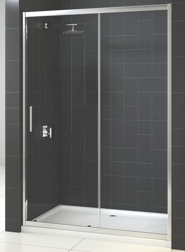 Triton Fast Fix Framed Rectangular Sliding Shower Door Chrome 1700mm x 1900mm