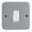 Contactum  10AX 1-Gang 2-Way Metal Clad Light Switch with White Inserts