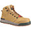Hard Yakka 3056 Metal Free  Lace & Zip Safety Boots Wheat Size 9