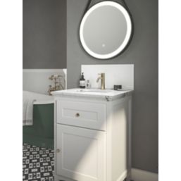 Splashback  Glass Bathroom Splashback Gloss Ice White 250mm x 600mm x 4mm