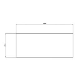 Splashback  Glass Bathroom Splashback Gloss Ice White 250mm x 600mm x 4mm
