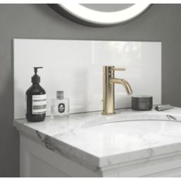 Splashback  Glass Bathroom Splashback Gloss Ice White 600mm x 250mm x 4mm