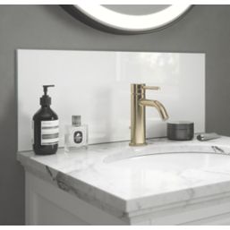 Splashback  Glass Bathroom Splashback Gloss Ice White 250mm x 600mm x 4mm
