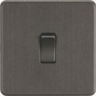 Knightsbridge  10AX 1-Gang 2-Way Light Switch  Smoked Bronze