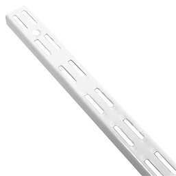 RB UK Antibacterial Twin Slot Uprights White 1980mm x 25mm 2 Pack