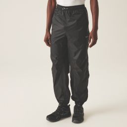 Regatta Active Pack Away Overtrouser Waterproof Overtrousers Black Small 32 W 31 L Screwfix