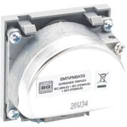 British General  Triplex Modular TV & Satellite Socket Grey