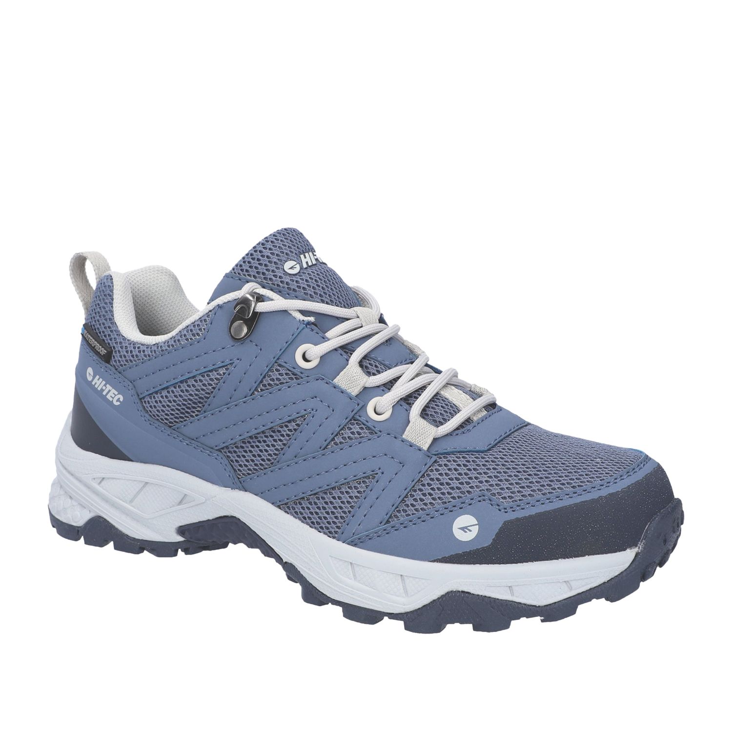 Hi-Tec Saunter WP Hiking Size 4 Womens Blue Waterproof Non Safety Trainers (109YH)