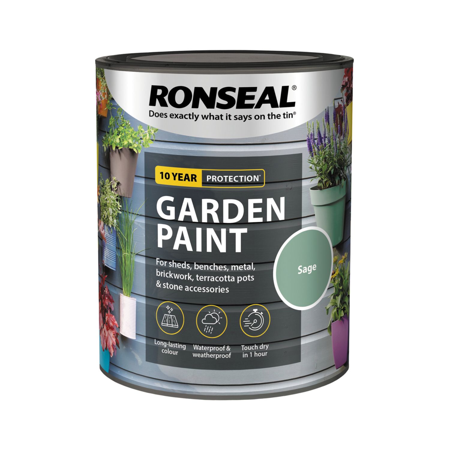 Ronseal 750ml Sage Matt Garden Paint (1107H)
