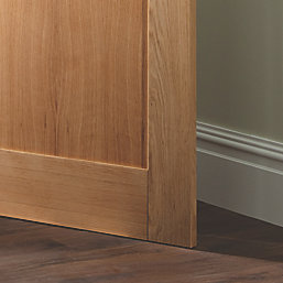 Jeld-Wen  Unfinished Oak Veneer Wooden 1-Panel Shaker Internal Door 1981mm x 610mm