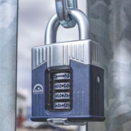 Squire Warrior Weatherproof  Combination  Padlock Blue/Chrome 55mm