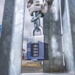 Squire Warrior Weatherproof  Combination  Padlock Blue/Chrome 55mm