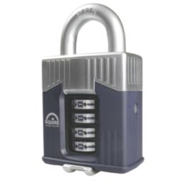 Squire Warrior Weatherproof  Combination  Padlock Blue/Chrome 55mm