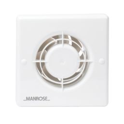 Manrose XF100S 100mm (4") Axial Bathroom Extractor Fan  White 240V