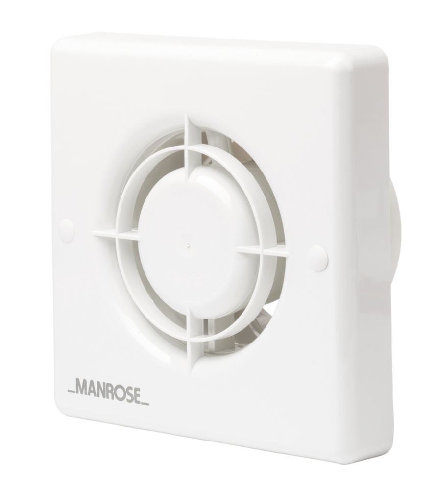 Manrose XF100S 100mm (4") Axial Bathroom Extractor Fan  White 240V