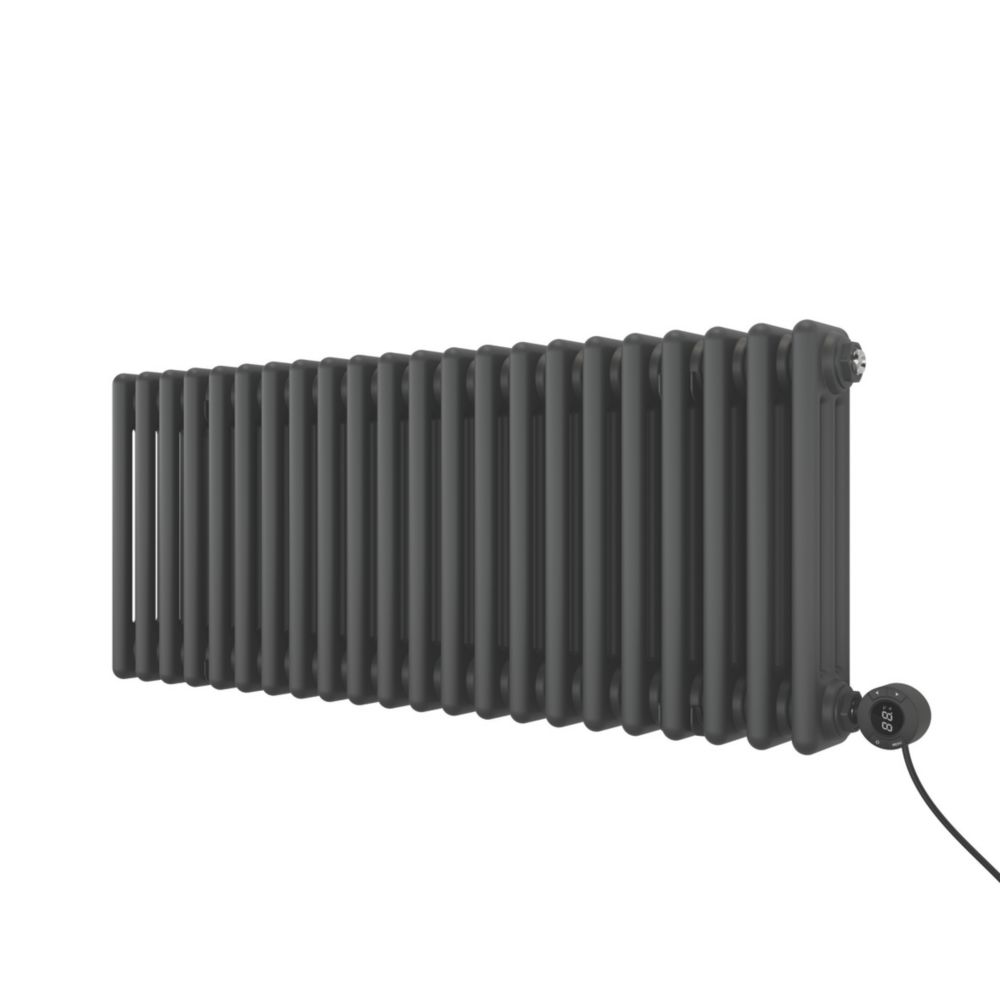 Azur Duke 900W 3-Column Electric Radiator 400mm x 1010mm Anthracite ...