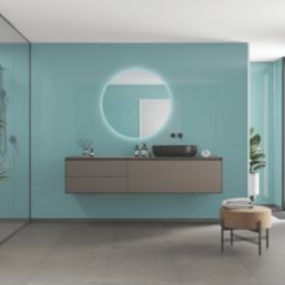 Fibo Timeless Wet Wall Panelling High Gloss Aquamarine 2400mm x 600mm x 10.2mm