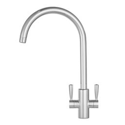 Refurb Franke Ascona Sink-Mounted Mono Mixer Kitchen Tap Silk Steel