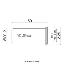 Flomasta MDPE Pipe Inserts 25mm 10 Pack