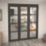 Green & Taylor  3-Door 1-Clear Light Primed Black Wooden Shaker Internal Bi-Fold Door 2060mm x 1674mm