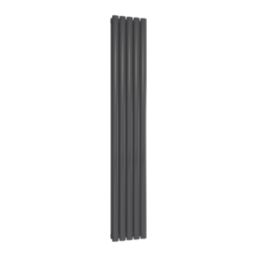 Reina Elips Double 1800mm x 300mm 3108BTU Anthracite Vertical Designer Radiator