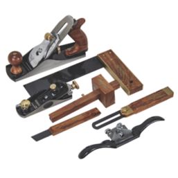 Faithfull Carpenters Woodworking Plane Tools 7 Piece Set Screwfix
